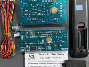 gem tech 5.1 remote kit, basic module with 16x2 display for 5.1 home theatre system digitally controlled by remote